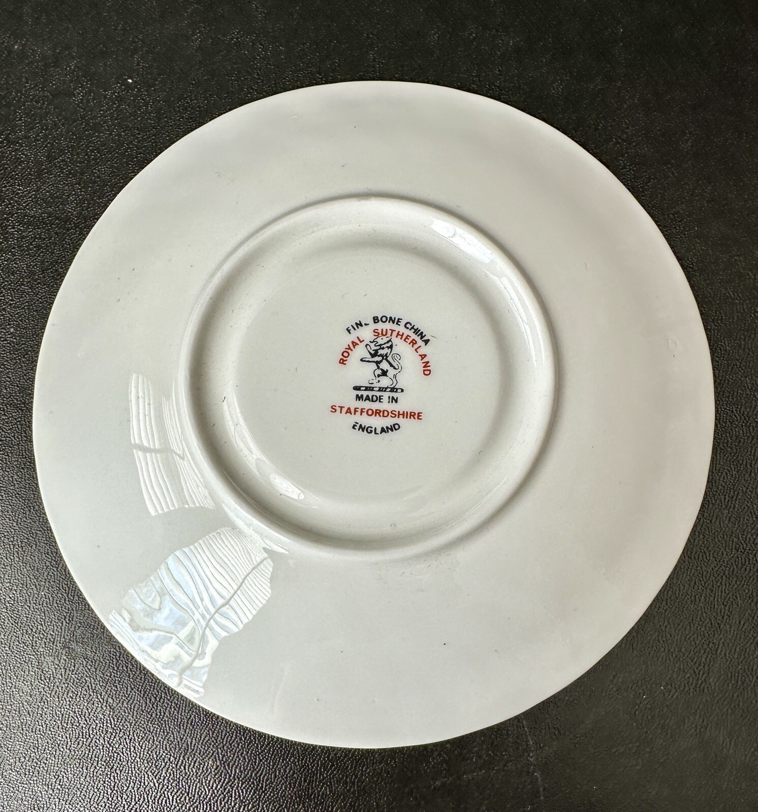 Royal Sutherland Staffordshire UK Teacup & Saucer - Bird and Floral Gold Trim - Image 7