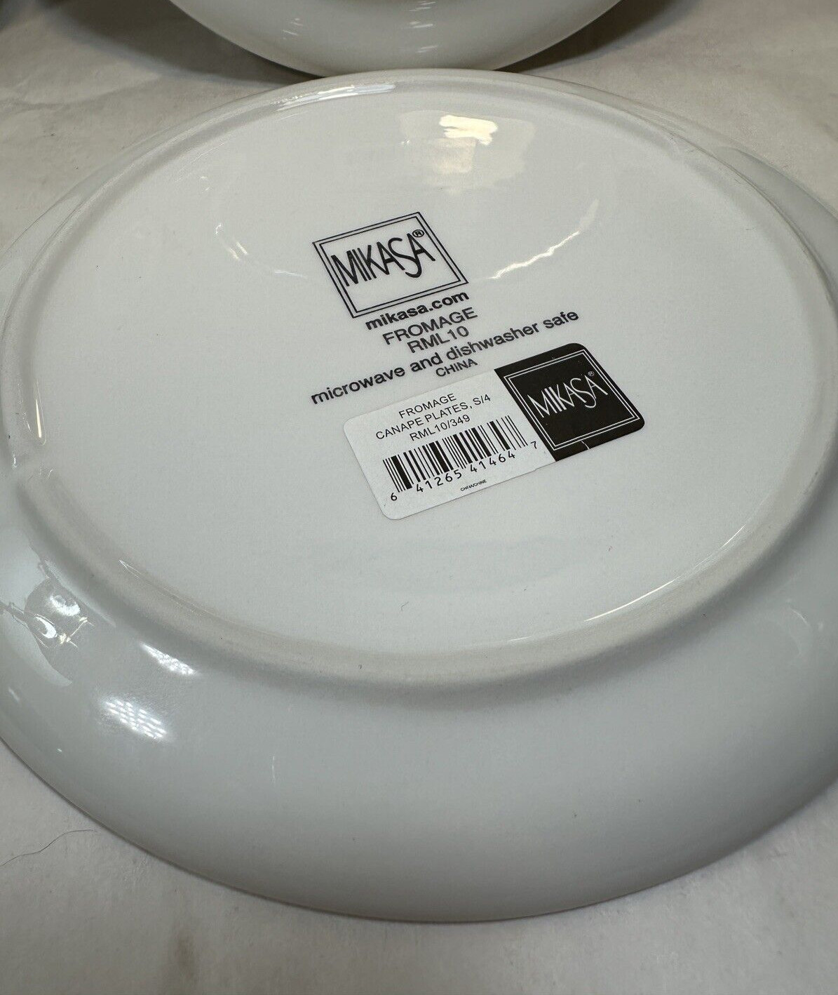 Set of Four Mikasa Fromage Canape Plates - Cheese Designs - New With Tags - Image 8