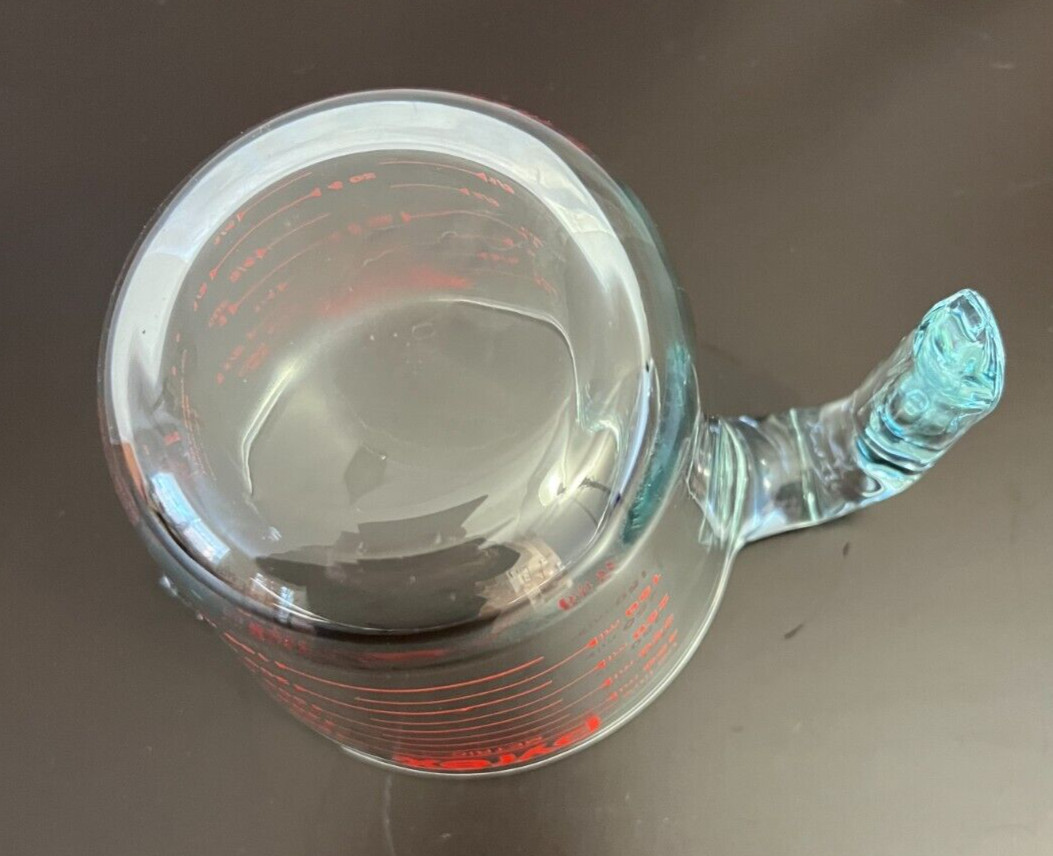Pyrex 2-Cup Glass Measuring Cup Clear Red - Image 2