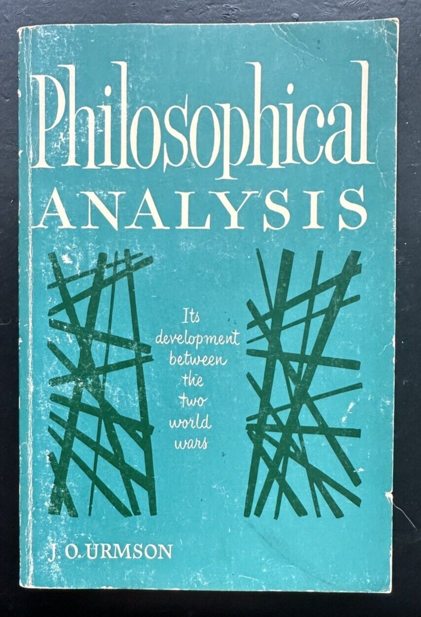 Philosophical Analysis by J.O. Urmson - 1976, Oxford
