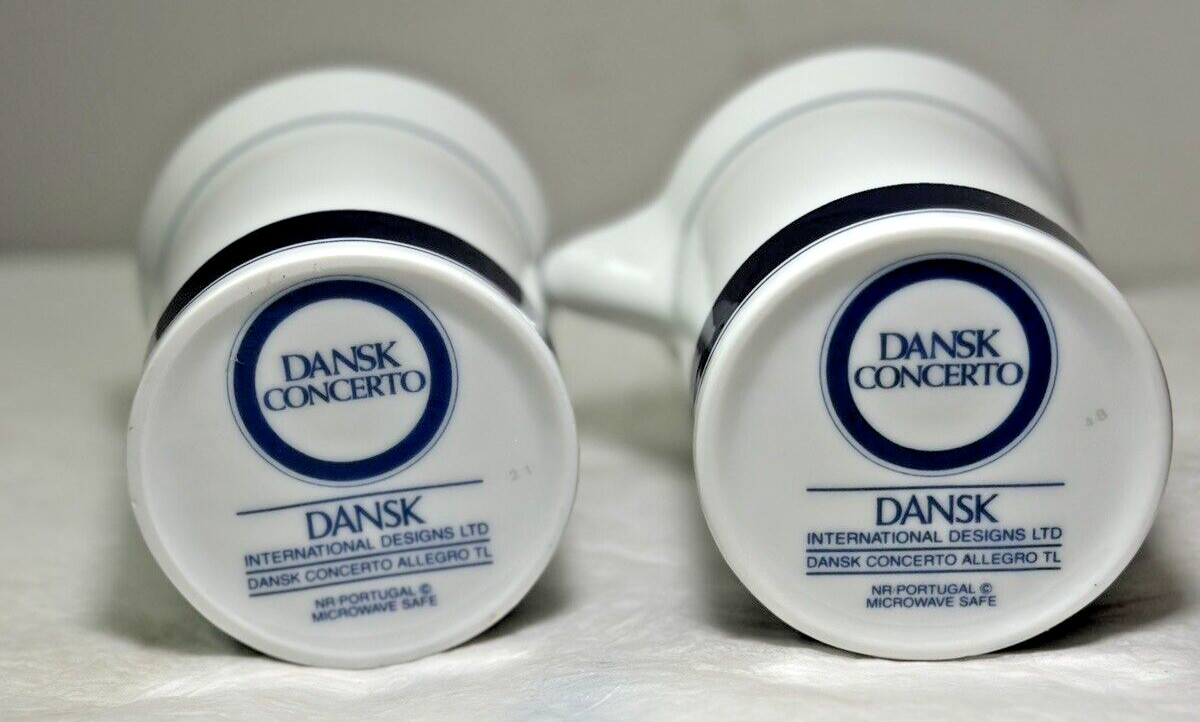 Dansk Concerto Allegro Portugal Blue Creamer Sugar Bowl 3 3/4" - No Lids - Image 2