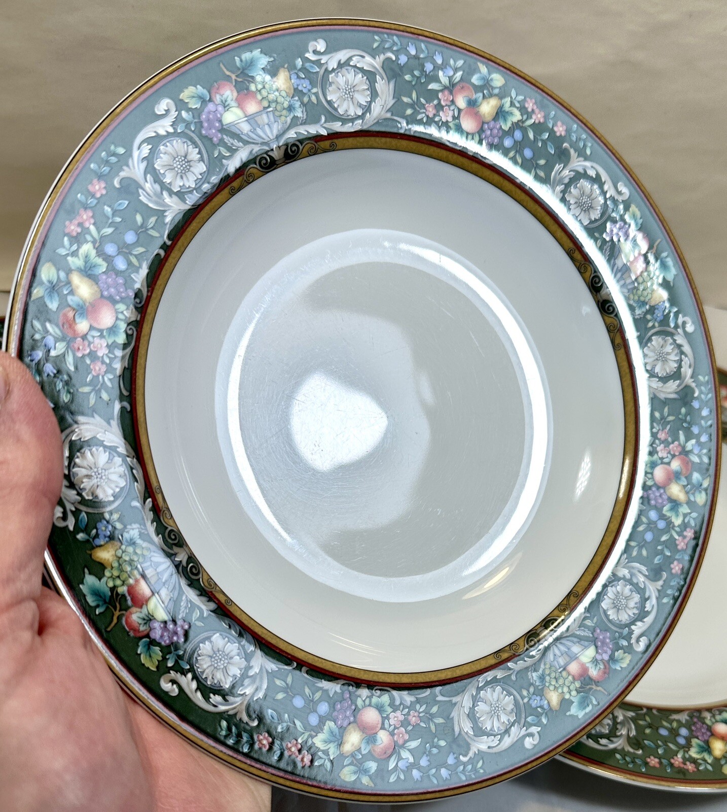 Set of Three Mikasa California Della Ribia Green 8.5” Soup Bowls - EUC - Image 1