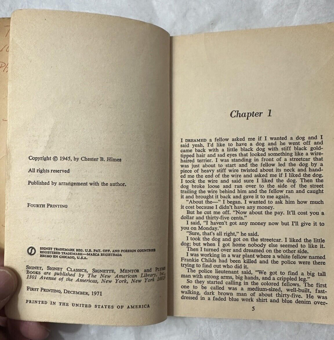 If He Hollers Let Him Go - Chester Himes (Signet; 1971) - Image 2