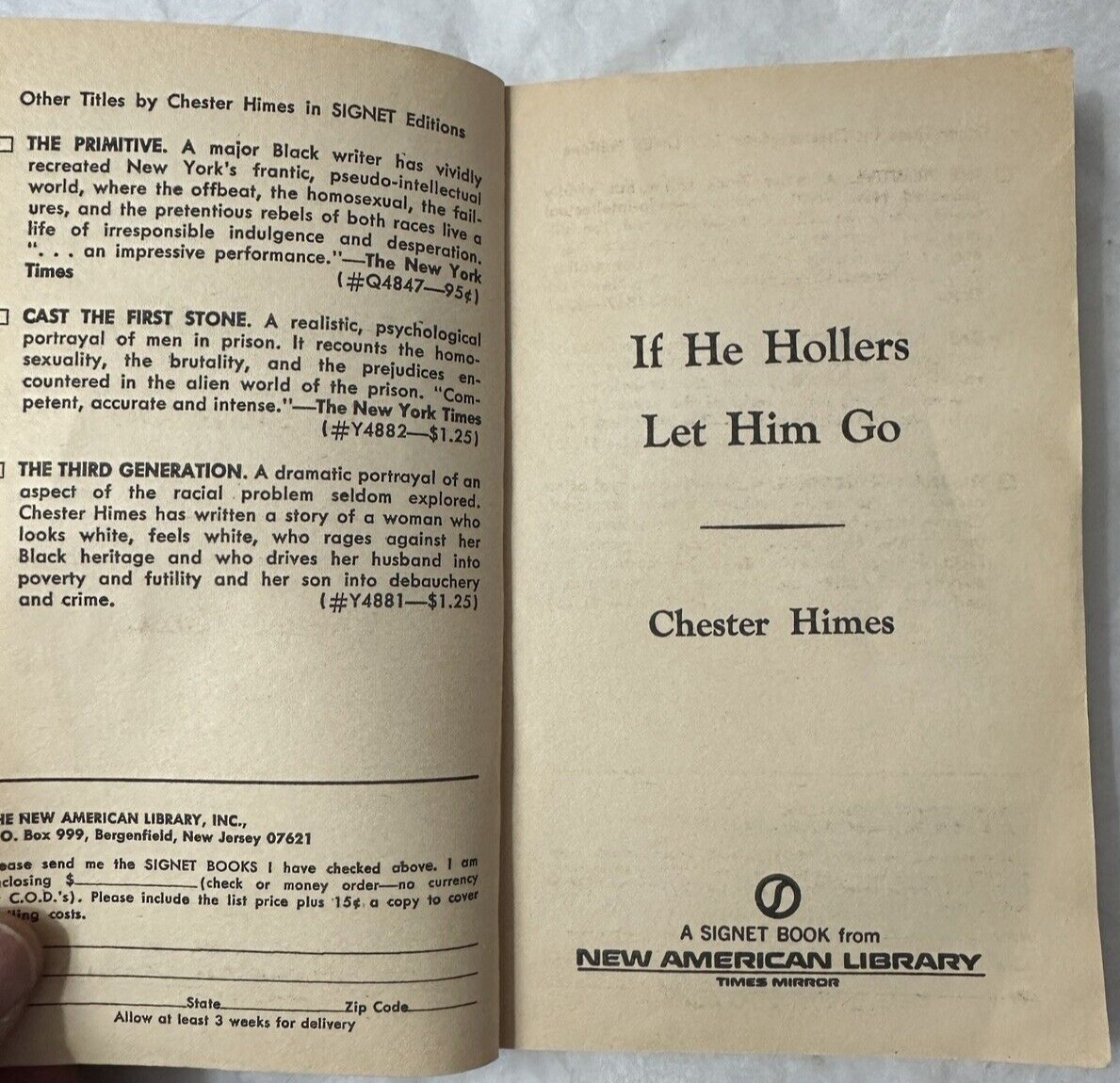 If He Hollers Let Him Go - Chester Himes (Signet; 1971) - Image 3
