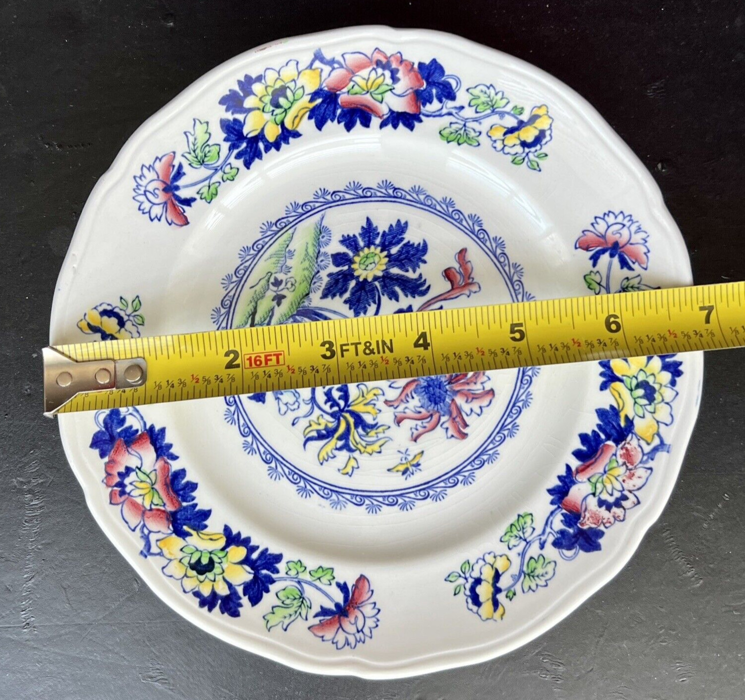 "Old Canton" Enoch Wedgwood England Salad / Bread Plate - 7" - Image 1