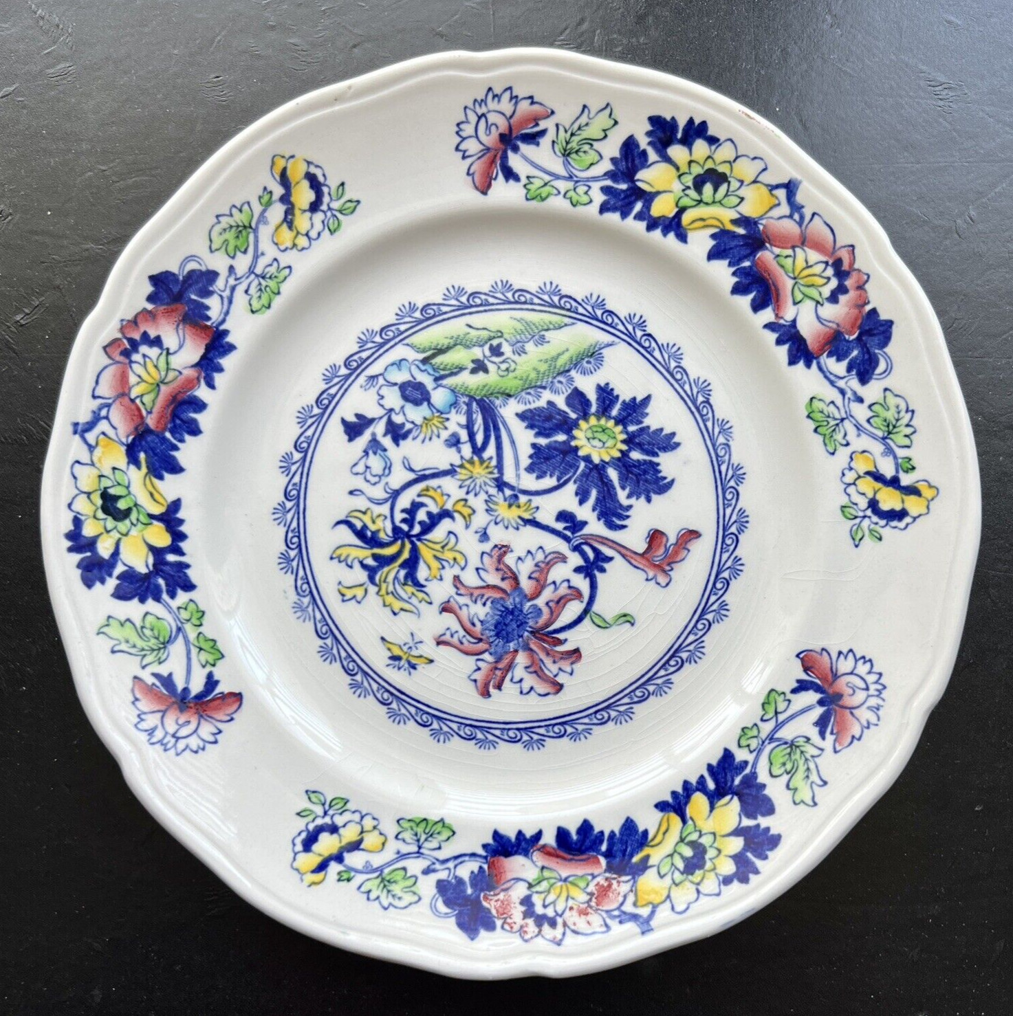 "Old Canton" Enoch Wedgwood England Salad / Bread Plate - 7"