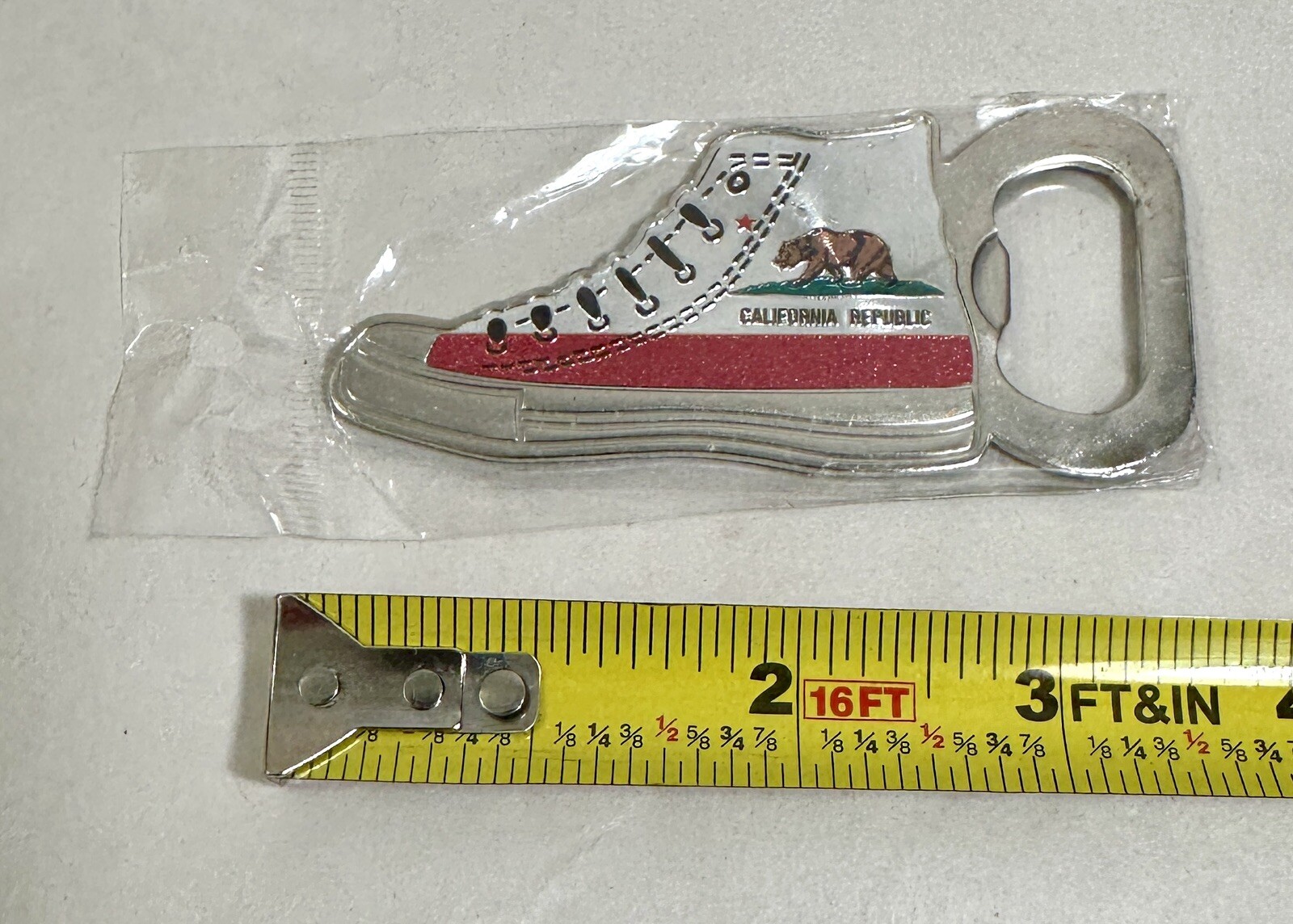 State of California Sneaker Bottle Opener Magnetic - Image 1