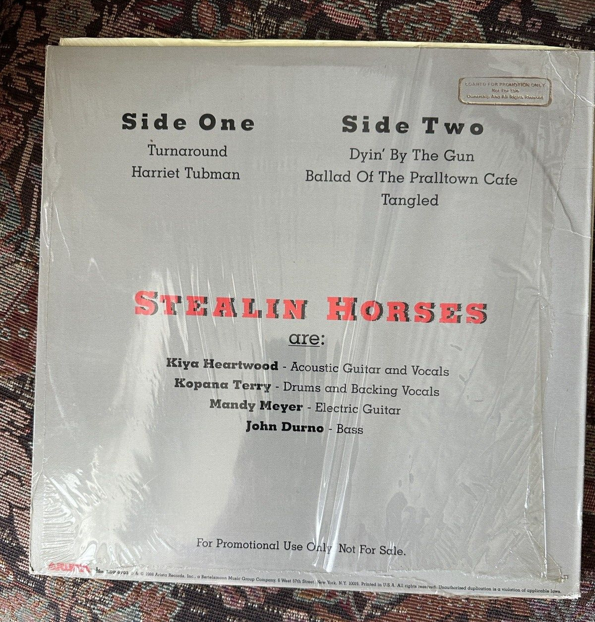 SEALED: Stealin' Horses Promo 12" Sampler ADP 9703 - Image 1