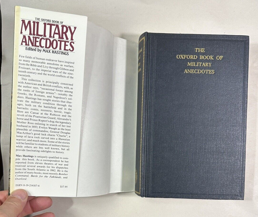 Max Hastings - The Oxford Book of Military Anecdotes - 1985-  HC DJ - Pristine - Image 2