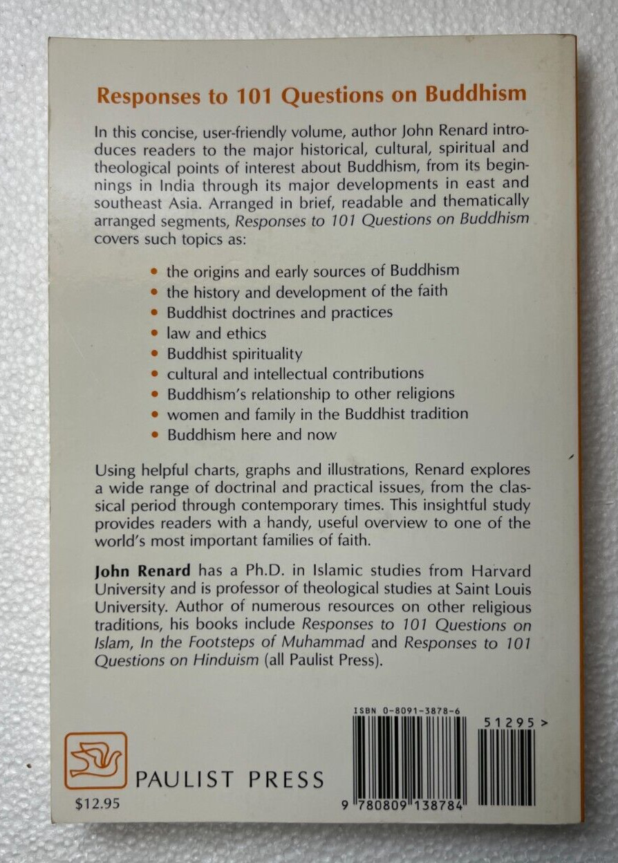 Responses to 101 Questions on Buddhism - John Renard - Like New - Image 1