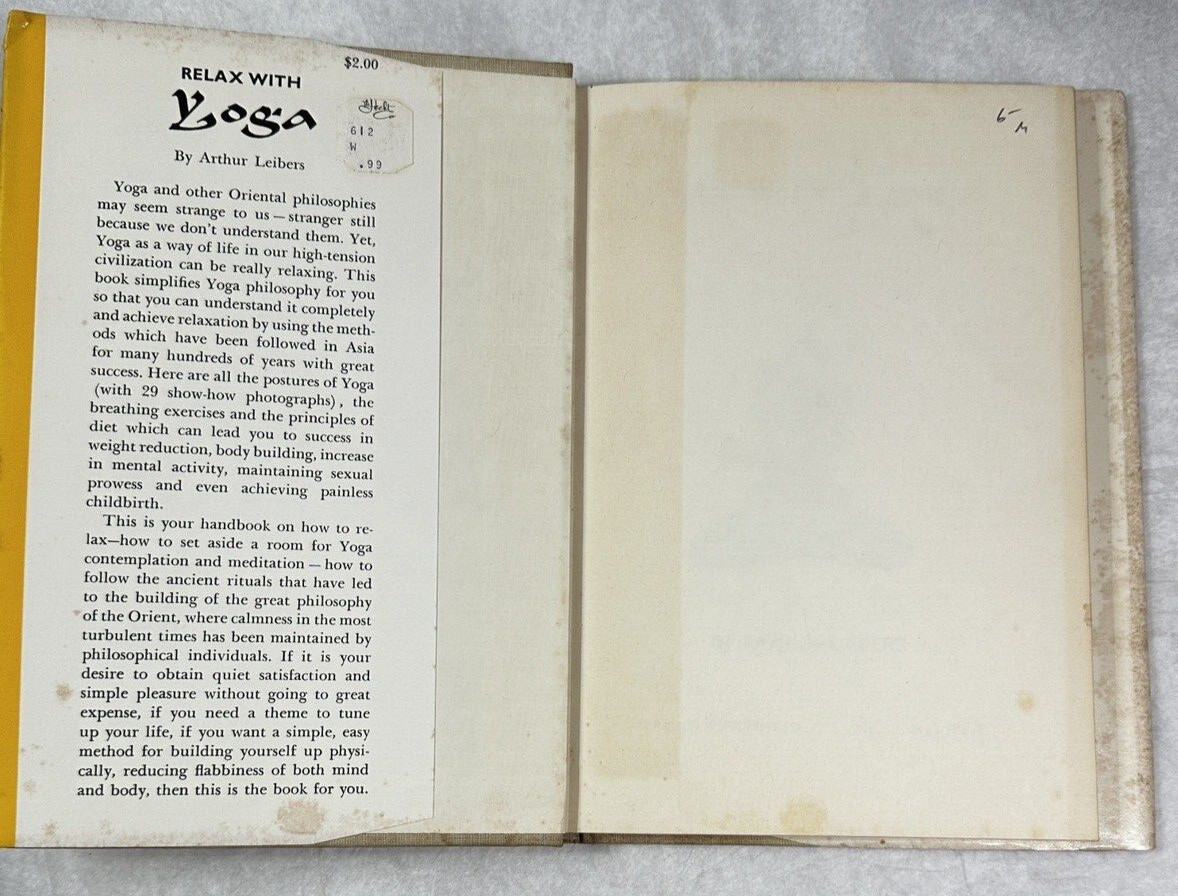 Relax With Yoga ~ Arthur Liebers ~ 1960 HCDJ - Image 1