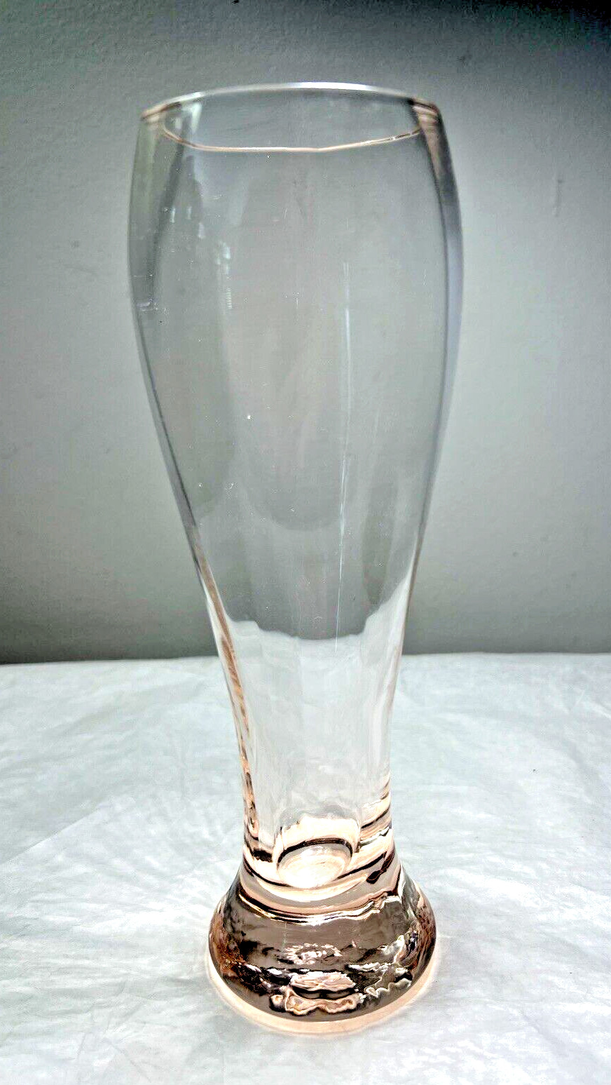 Arte Murano ICET Peach Colored Drinking Glasses - 8 3/4" Tall - Immaculate