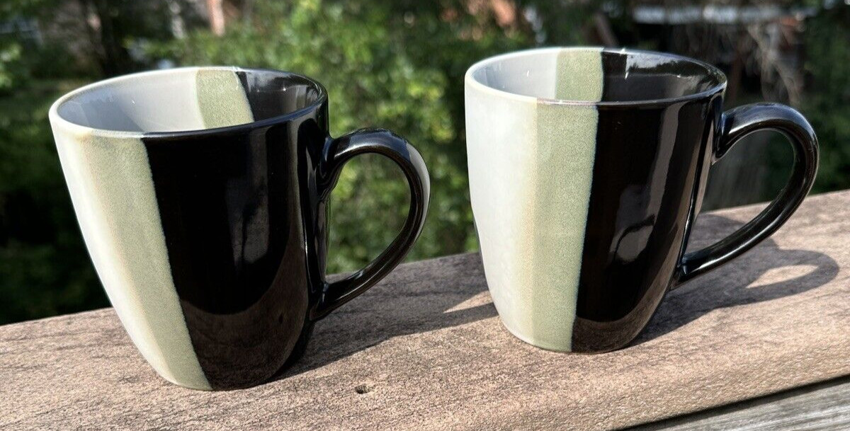 Two (2) Sango Eclipse Black Coffee / Tea Mugs -  4 1/8" - Immaculate - Image 4