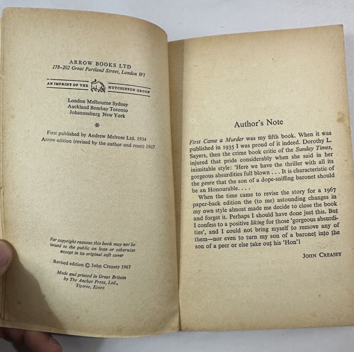 First Came a Murder (Department Z) - John Creasey - Image 2