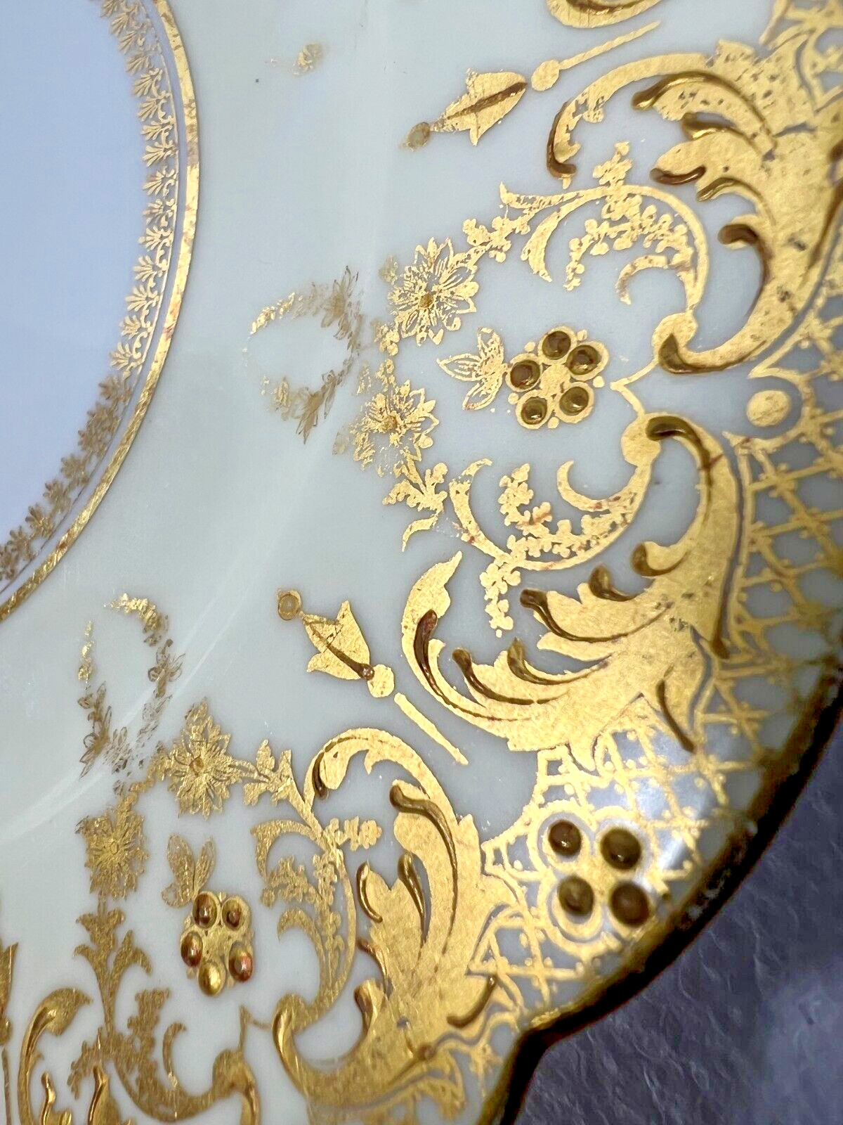 R Delinieres & Cie D&C Limoges Cream and Gold Porcelain Plate 8 1/4 Bailey Banks - Image 2