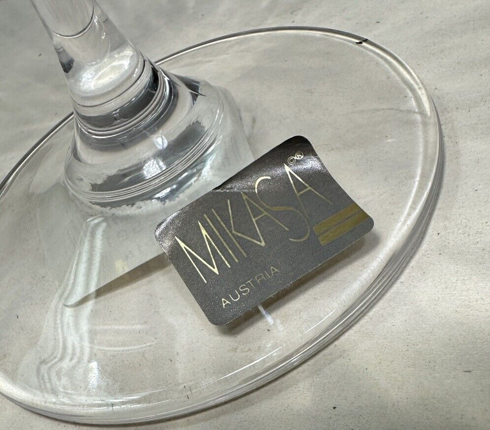 Two (2) Mikasa Stephanie Martini Cocktail Glasses Ribbed Optic Bowl - Austria - Image 3