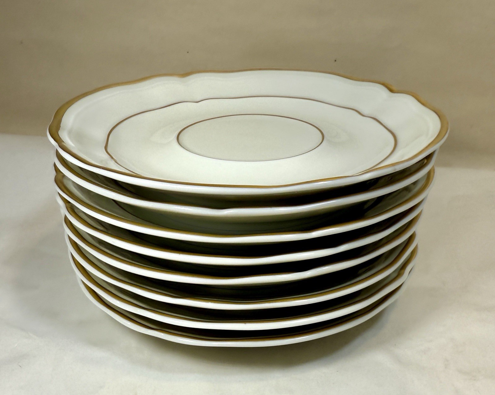 Set of 8 Limoges L.Bernardaud Louis IV Tea Saucers - 5-5/8" - New Without Tags