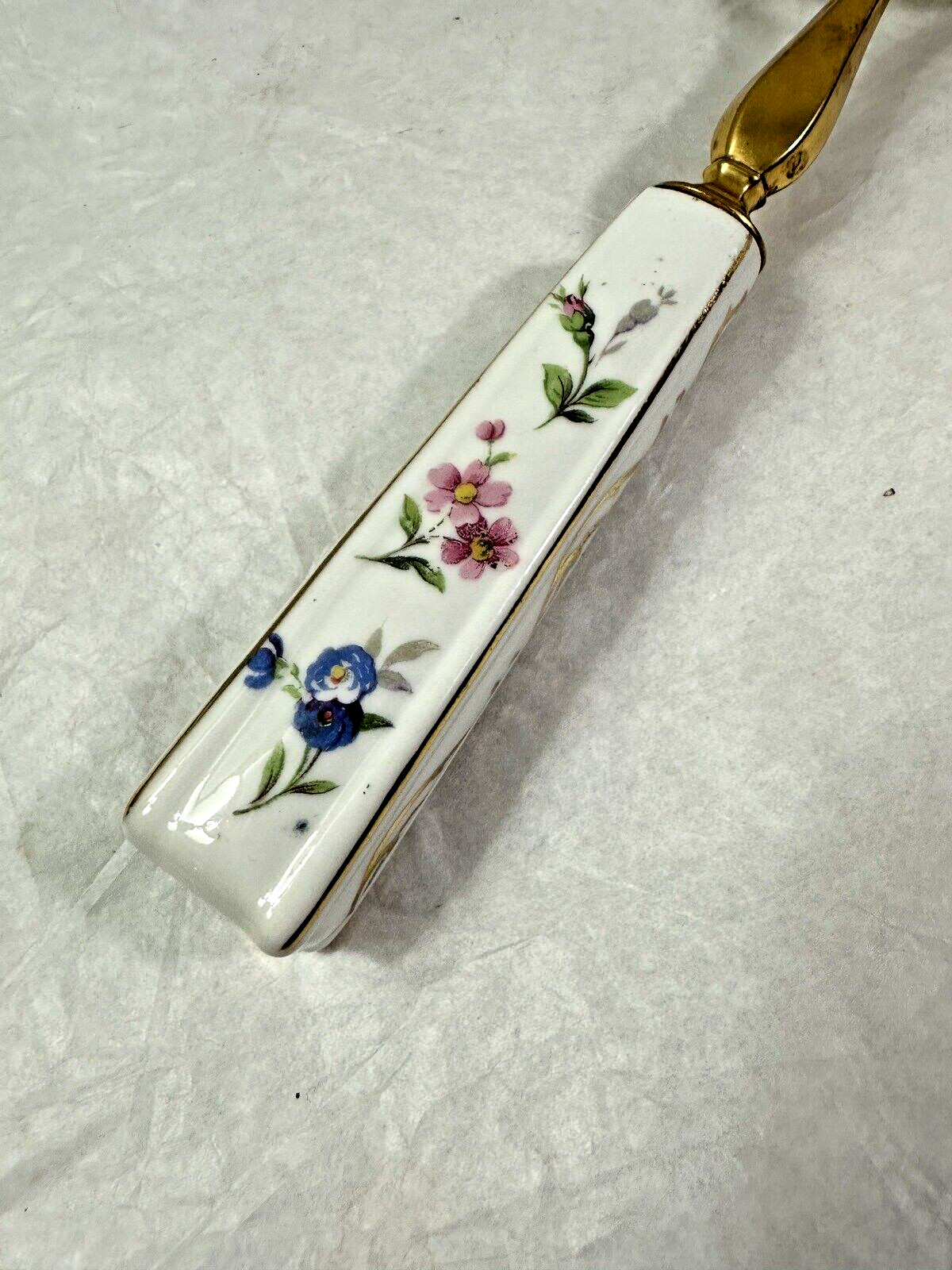 France Louis Lourioux Foecy Serving Bowl and Ladle - Gold Trim - Immaculate - Image 17