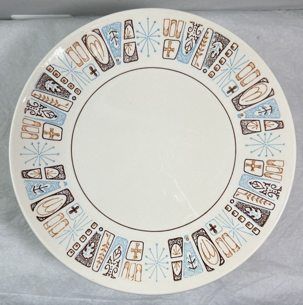 One (1) Taylor Smith Taylorstone Moderne Atomic Dinner Plate - 10 1/2" - Image 2