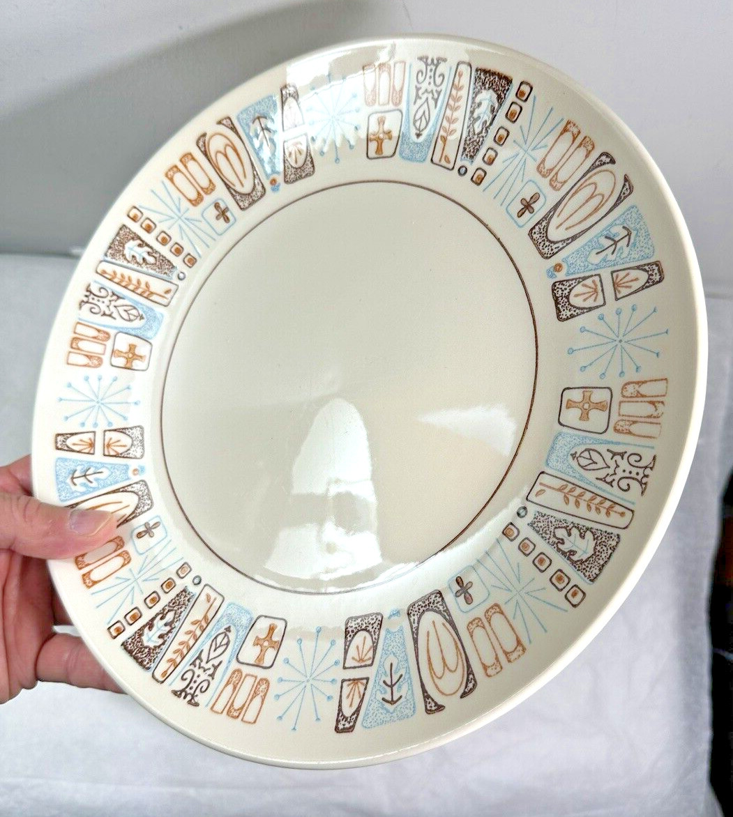 One (1) Taylor Smith Taylorstone Moderne Atomic Dinner Plate - 10 1/2" - Image 5