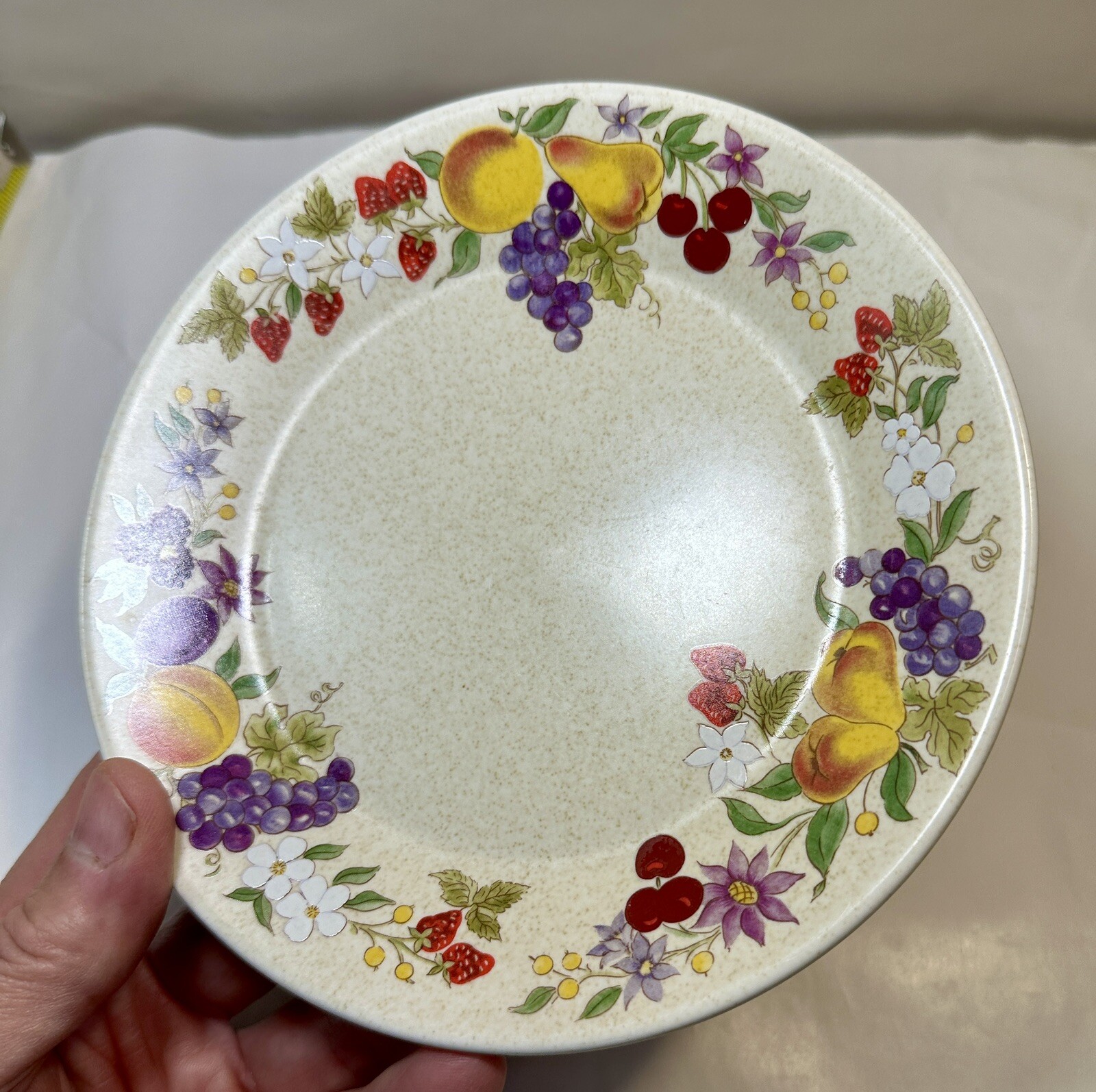 Set of 8 Temper-Ware Lenox Summer Harvest Bread Plates Stoneware Vintage 6 3/8" - Image 1