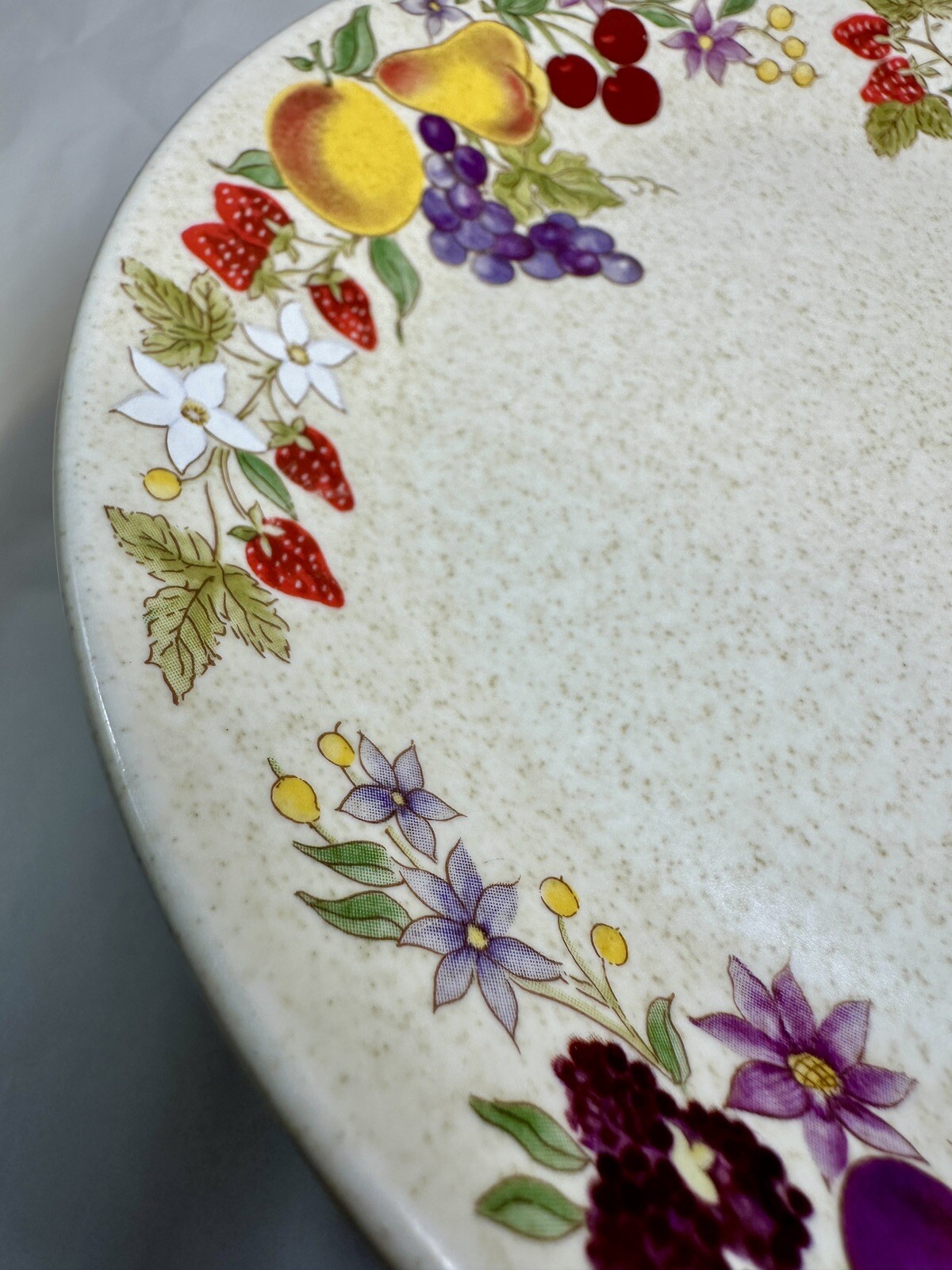 Set of 8 Temper-Ware Lenox Summer Harvest Bread Plates Stoneware Vintage 6 3/8" - Image 5