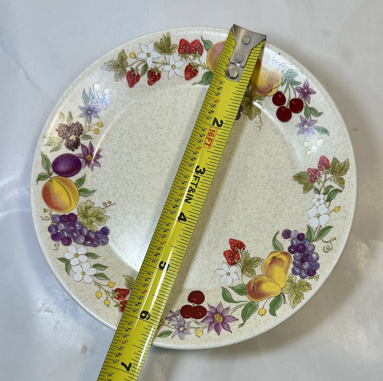 Set of 8 Temper-Ware Lenox Summer Harvest Bread Plates Stoneware Vintage 6 3/8" - Image 7