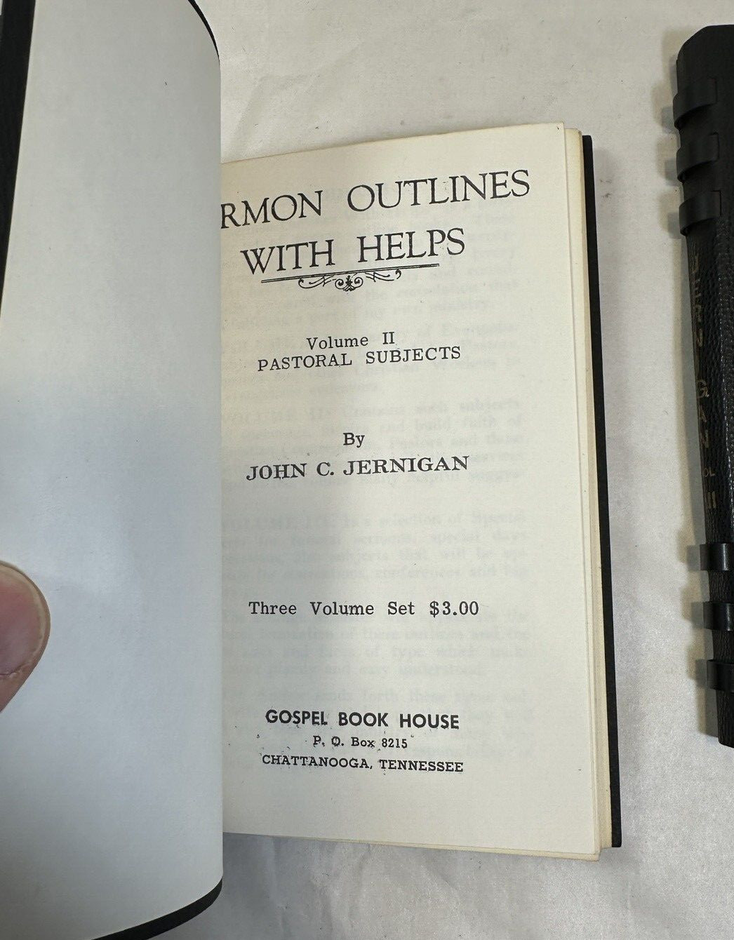 SERMON OUTLINES WITH HELPS - John C Jernigan - Three Volume Set - 1955 - Image 3