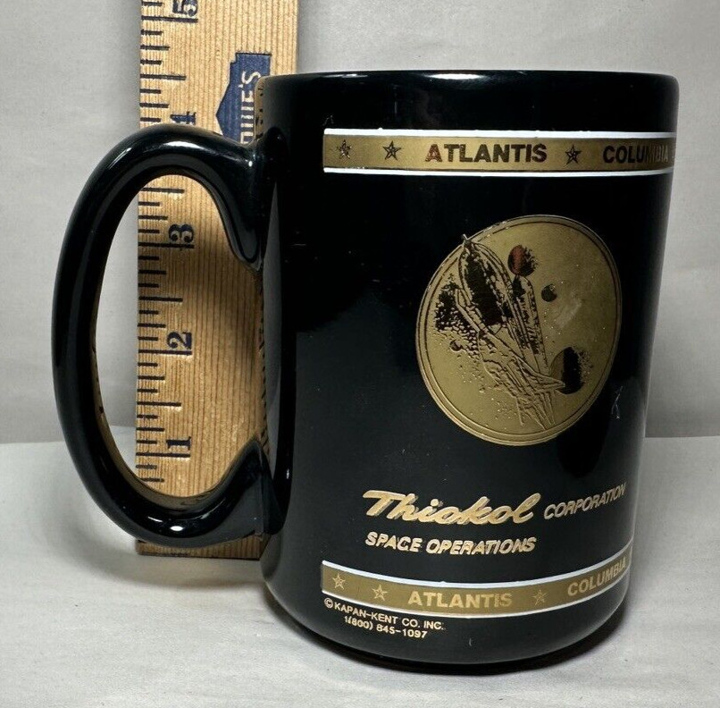 Thiokol Corp. Space Operations Space Shuttle Mug - 22K Gold Silkscreen Ceramic - Image 9