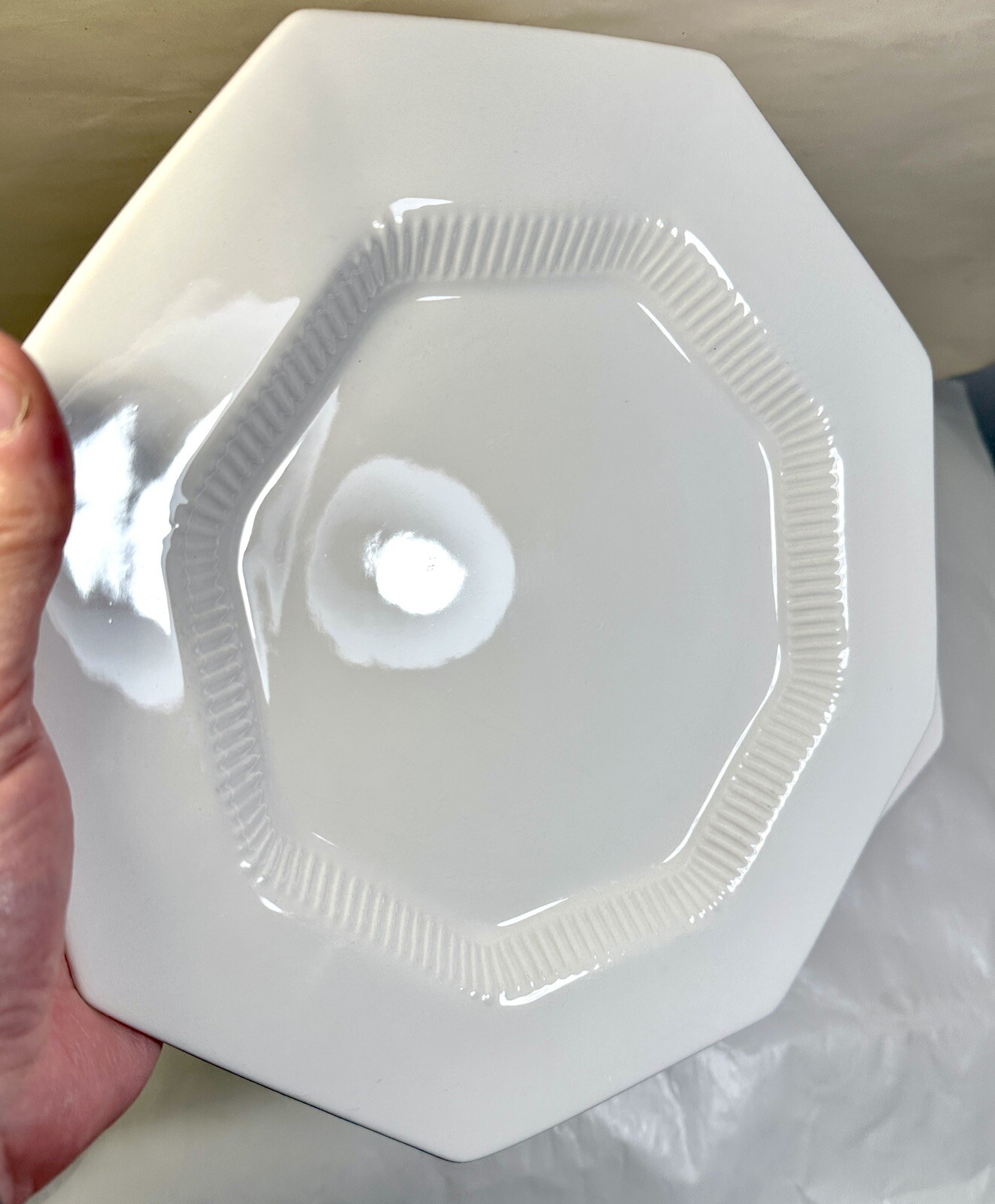 Independence Ironstone Interpace Dinner Plate - 10-5/8" - Immaculate - White - Image 1