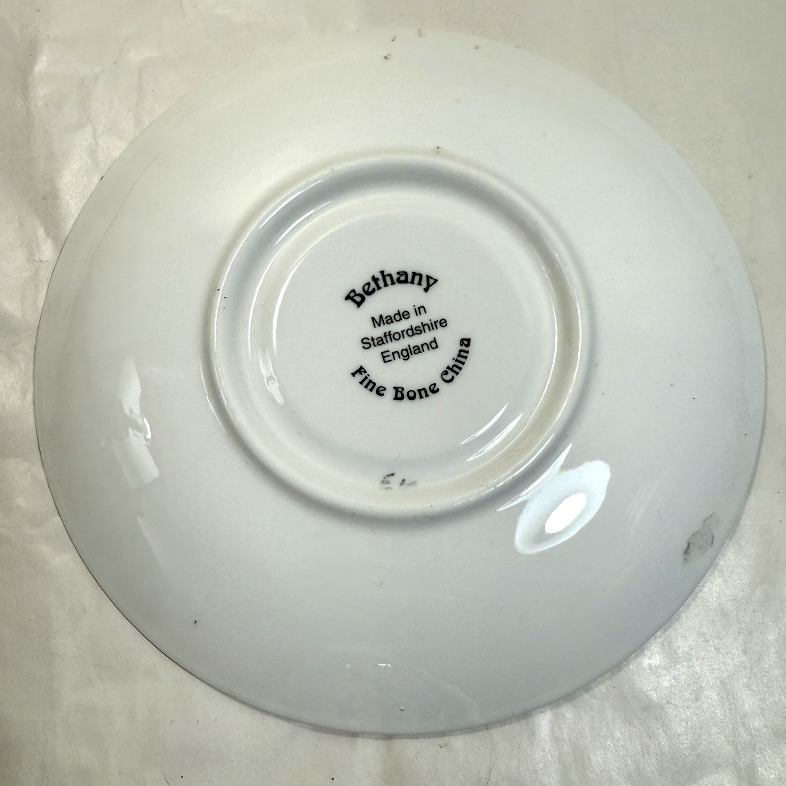 Bethany Cup & Saucer Staffordshire England Black Pink Blue Floral Chintz Teacup - Image 6