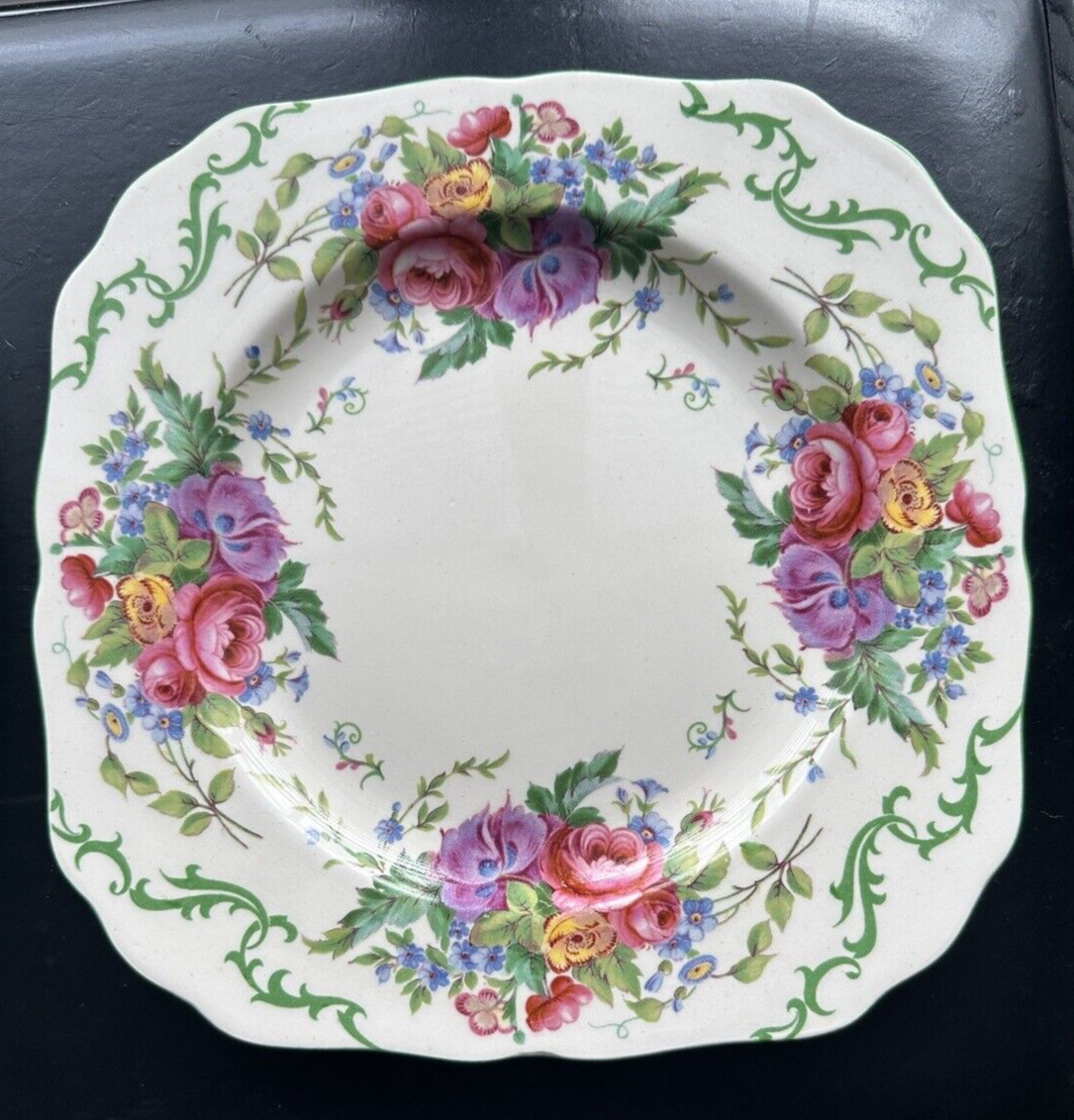 Two (2) Minton Kenilworth Floral Salad Plates - 8 9/16" - Glossy - 1910 - Image 1