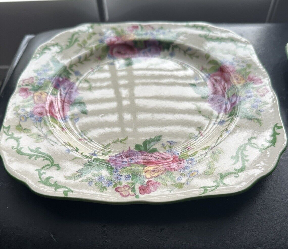 Two (2) Minton Kenilworth Floral Salad Plates - 8 9/16" - Glossy - 1910 - Image 2