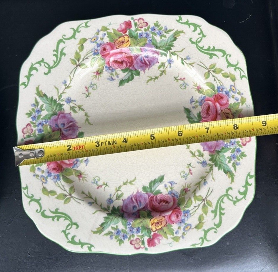Two (2) Minton Kenilworth Floral Salad Plates - 8 9/16" - Glossy - 1910 - Image 7