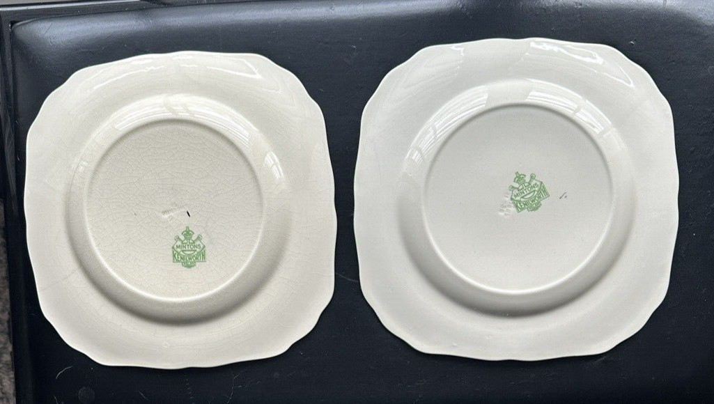 Two (2) Minton Kenilworth Floral Salad Plates - 8 9/16" - Glossy - 1910 - Image 8