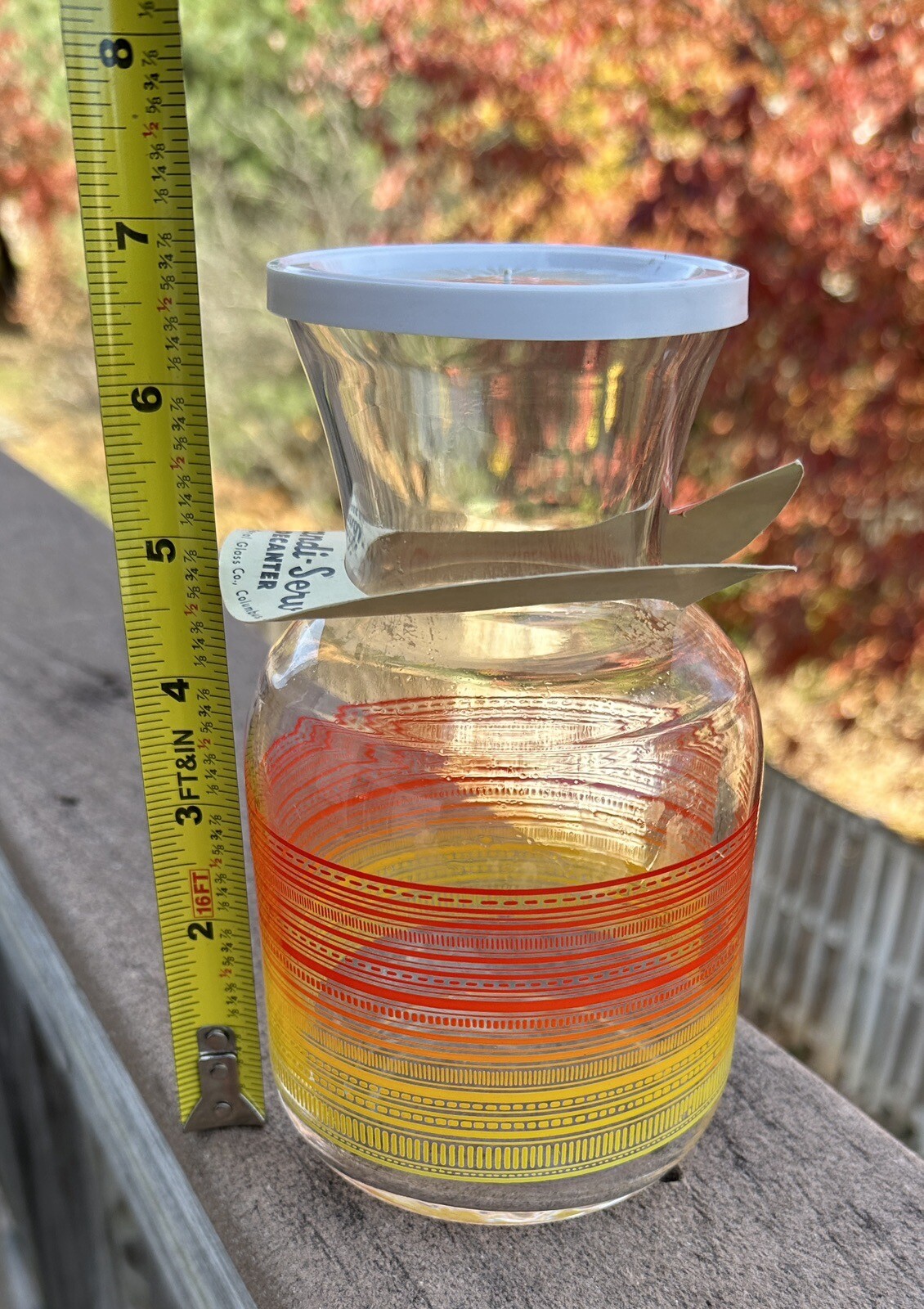 Federal Glass Handi-Serv Juice Glass Decanter Vintage Set w/ Six (6) Glasses NEW - Image 9