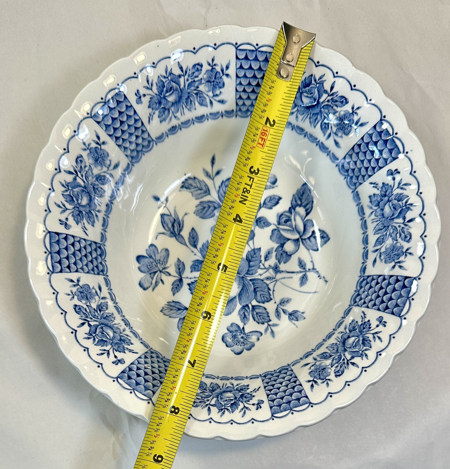 One Round Vegetable Bowl -- 8 1/2" -- Melody Blue by Myott Staffordshire - Image 1