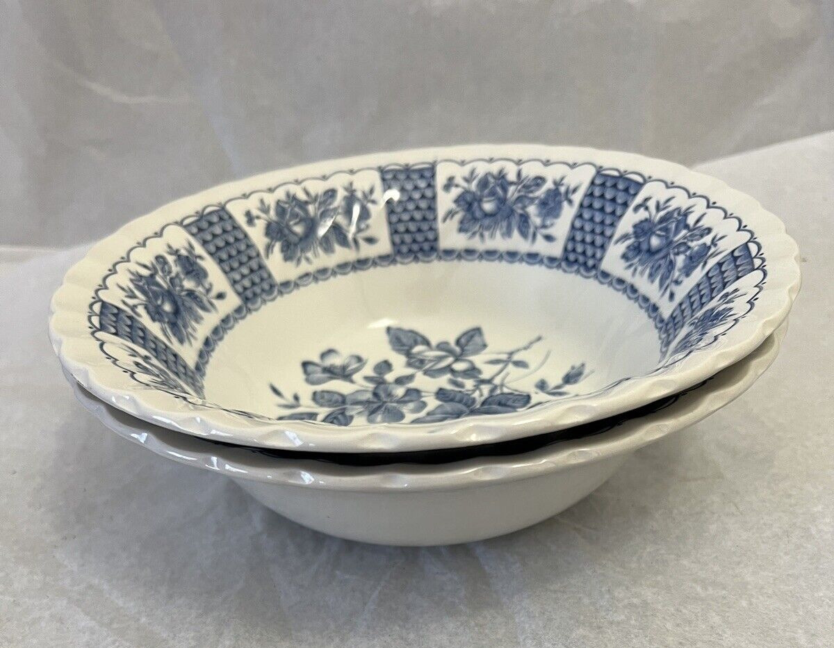 One Round Vegetable Bowl -- 8 1/2" -- Melody Blue by Myott Staffordshire - Image 2
