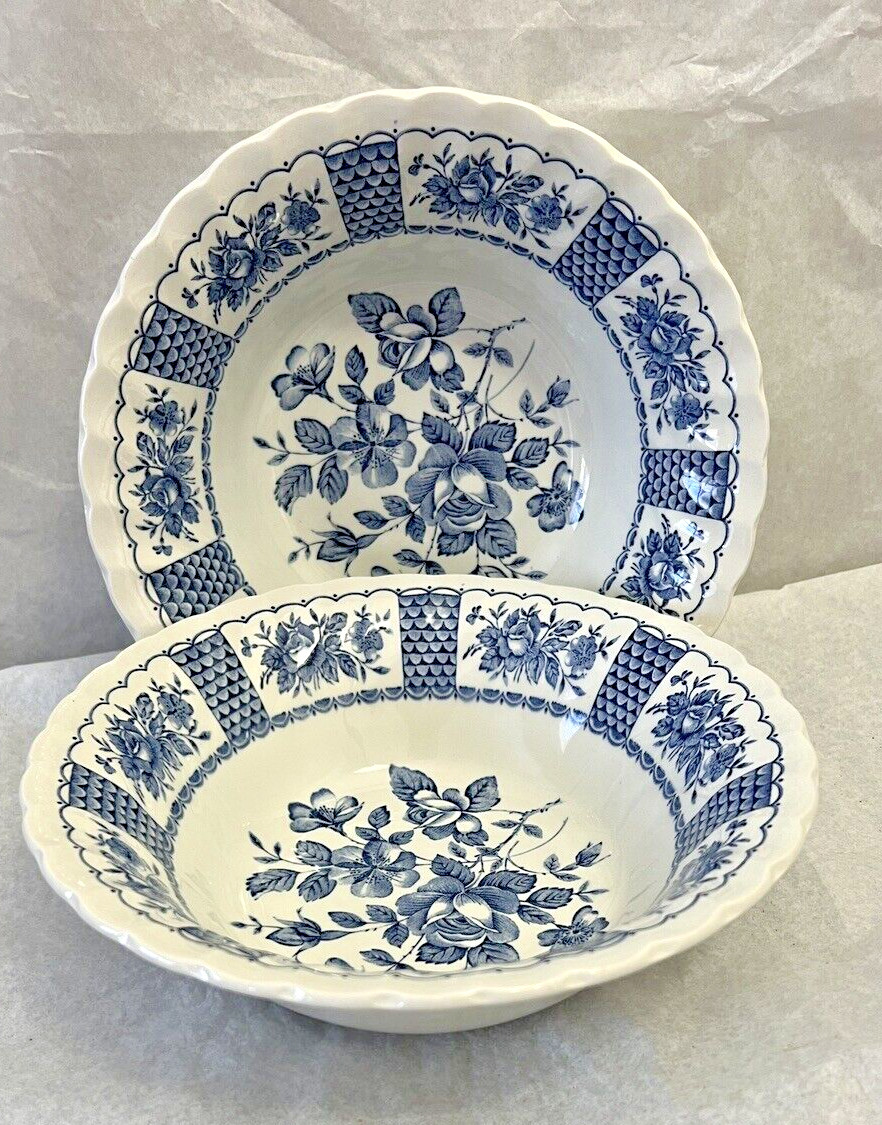 One Round Vegetable Bowl -- 8 1/2" -- Melody Blue by Myott Staffordshire - Image 3