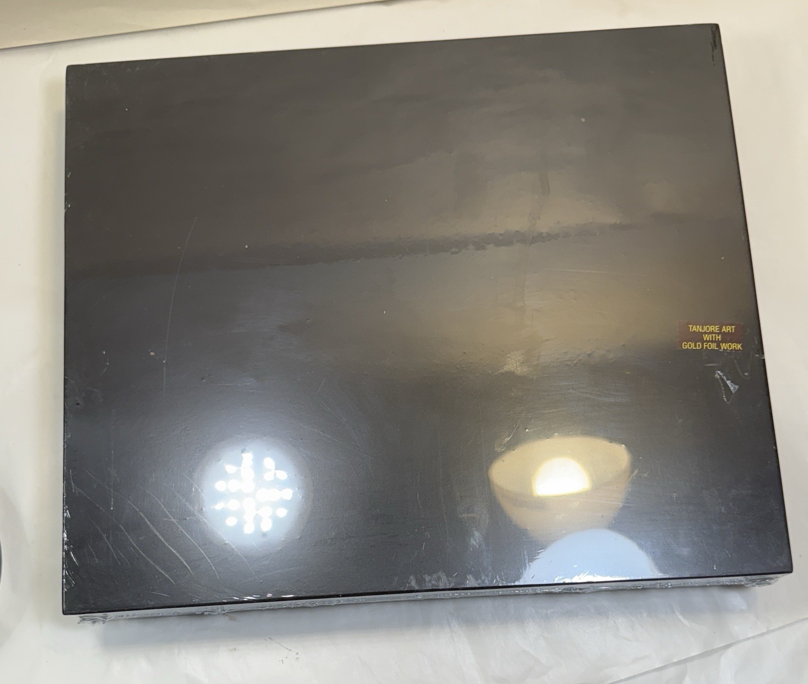 Tanjore Gold Foil Peacock Framed Tray Ethnic India Art - FACTORY SEALED - Image 6