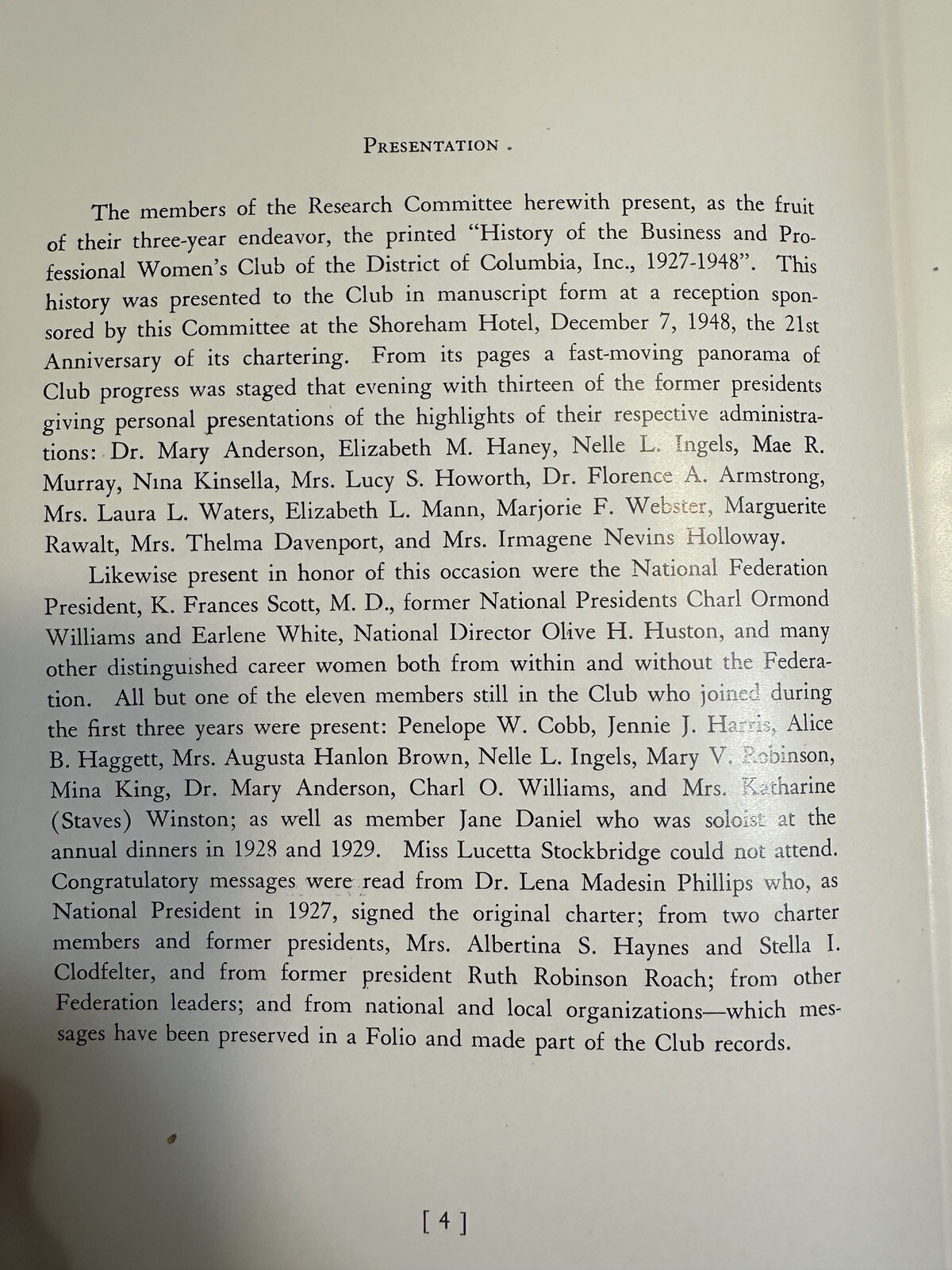 History:  Business and Professional Women's Club of the District of Columbia - Image 5