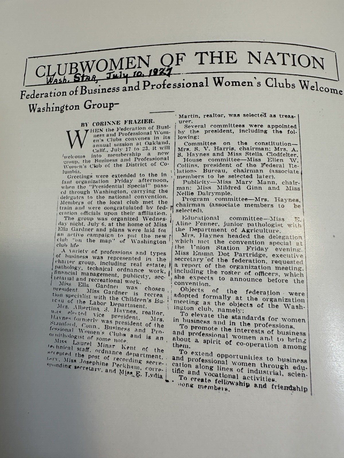 History:  Business and Professional Women's Club of the District of Columbia - Image 8