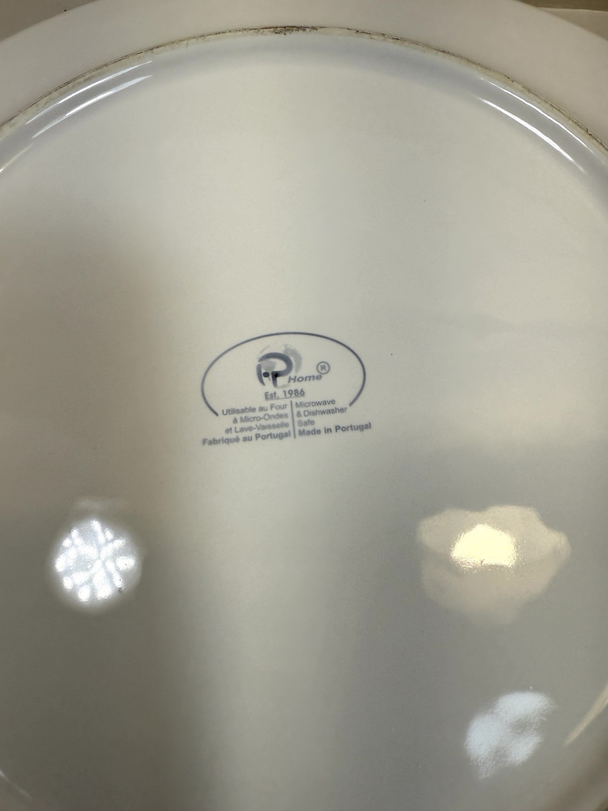 Set of 3 Fapor Delmar White Dinner 11.5” Plates Raised Embossed Dots - UNUSED - Image 3