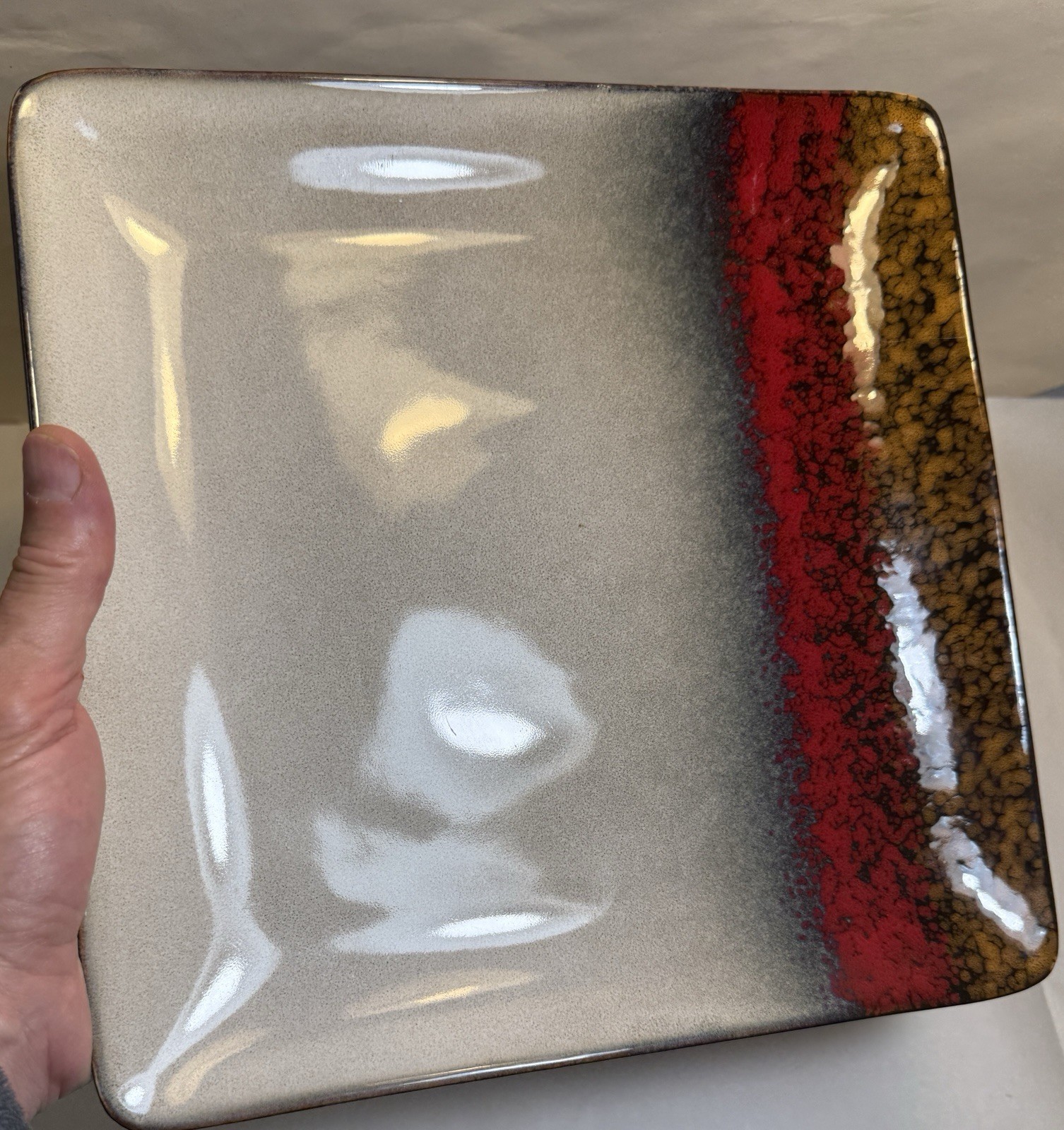 Four Broyhill Stoneware Dinner Plates 10 1/2” Square - Unused - Image 1