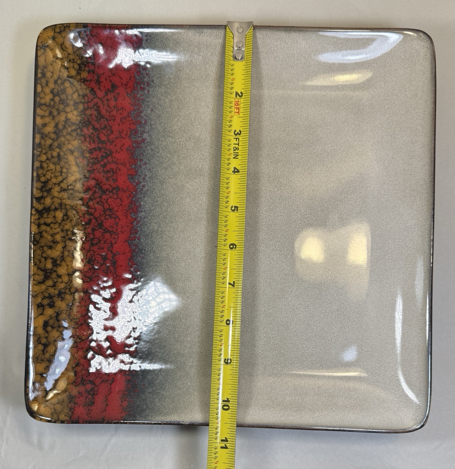 Four Broyhill Stoneware Dinner Plates 10 1/2” Square - Unused - Image 4