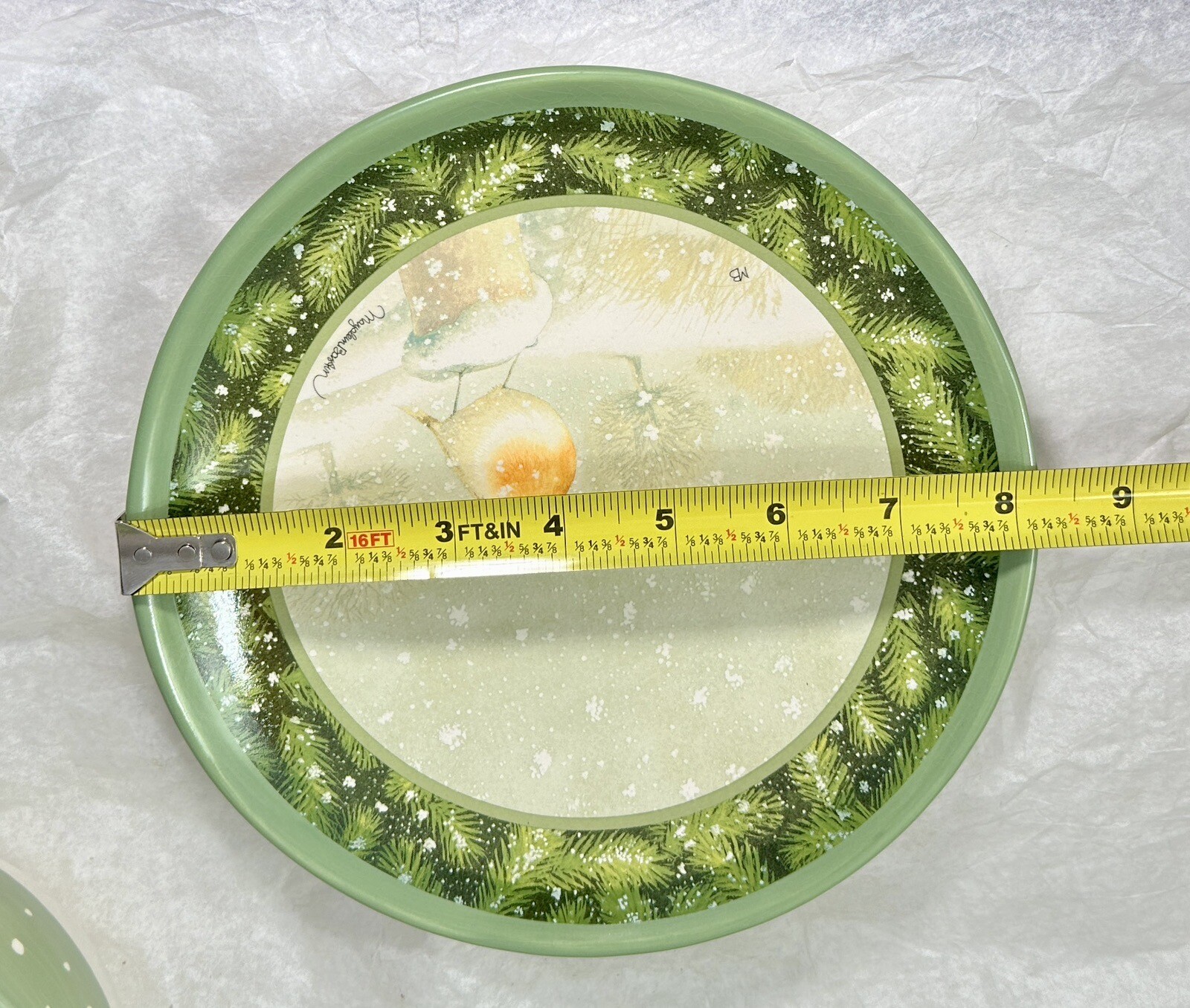 Two Marjolein Bastin Nature's Sketchbook Winter Snowbird Plates  - New W/Tags - Image 3