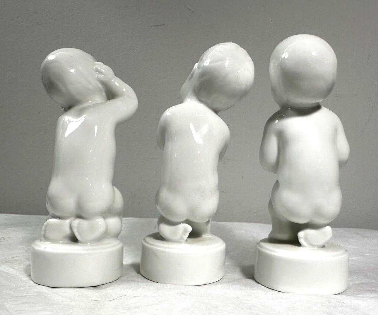 Three (3) Bing & Grondahl Baby Boy Figurines SV. LINDHART - #2207, #2208, #2209 - Image 3