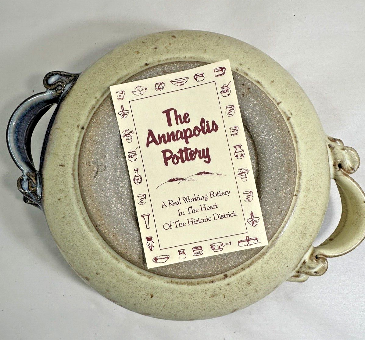 Annapolis Pottery Oven Ware - Covered 9" Casserole - Unused - Image 9