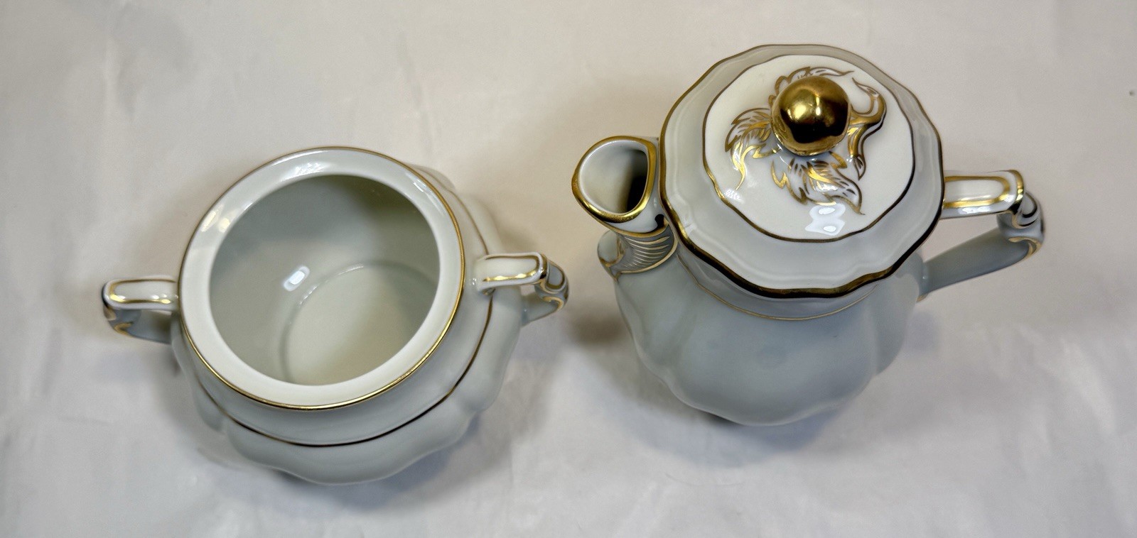 Bernardaud Limoges Louis XV Creamer and Sugar Bowl - Image 1