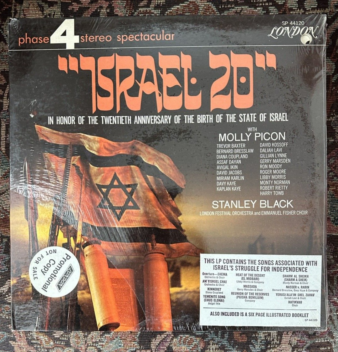 SEALED: Israel - 20 -- Stanley Black London Festival Orchestra - SP 44120